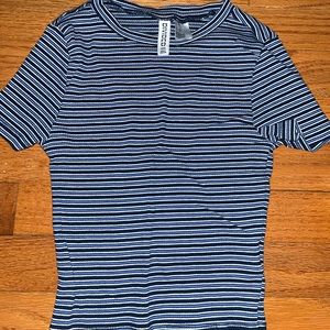 striped tight fitted crop top